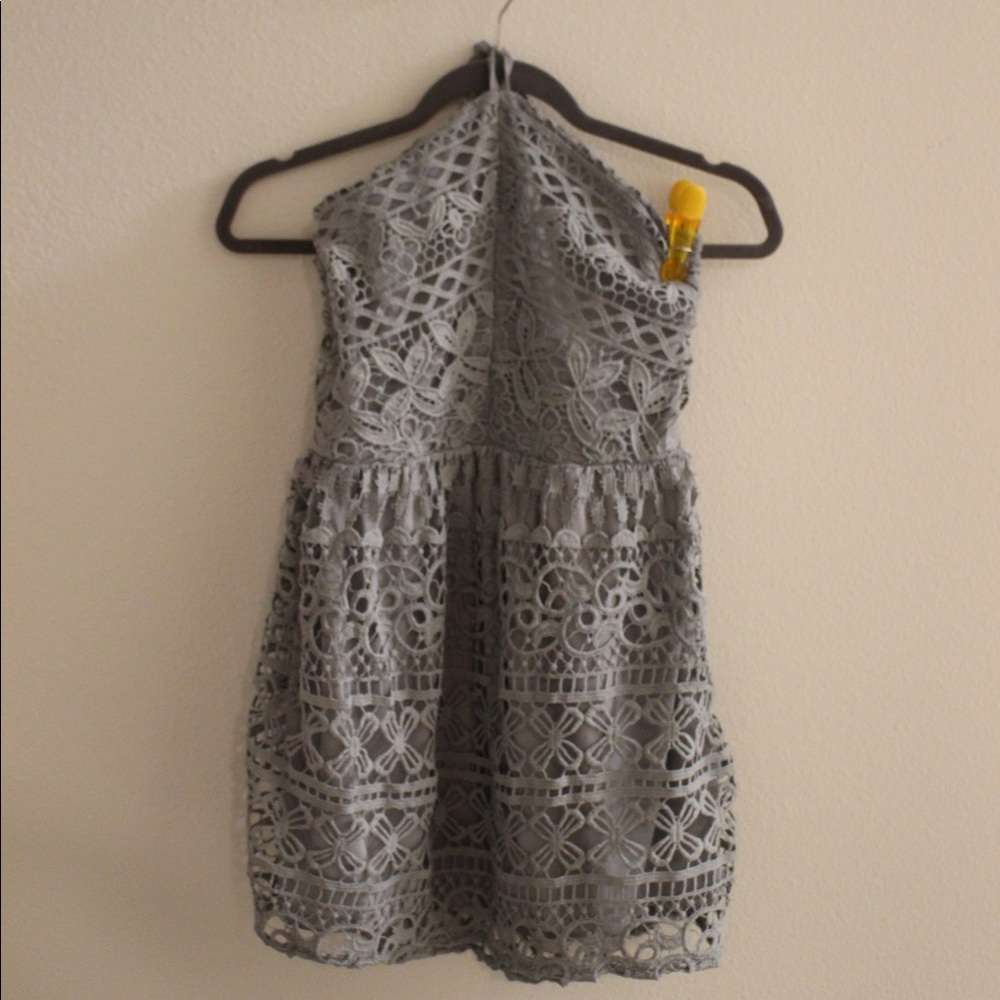 TOBI GRAY LACE SUNDRESS